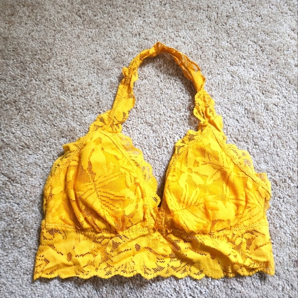 Aerie Yellow Lace Bralette